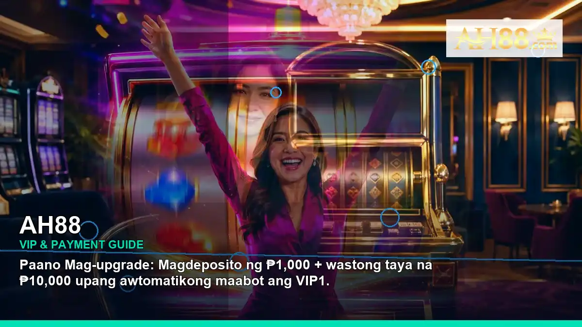 AH88 high-energy mobile casino app in a right close-up layout for Philippine players