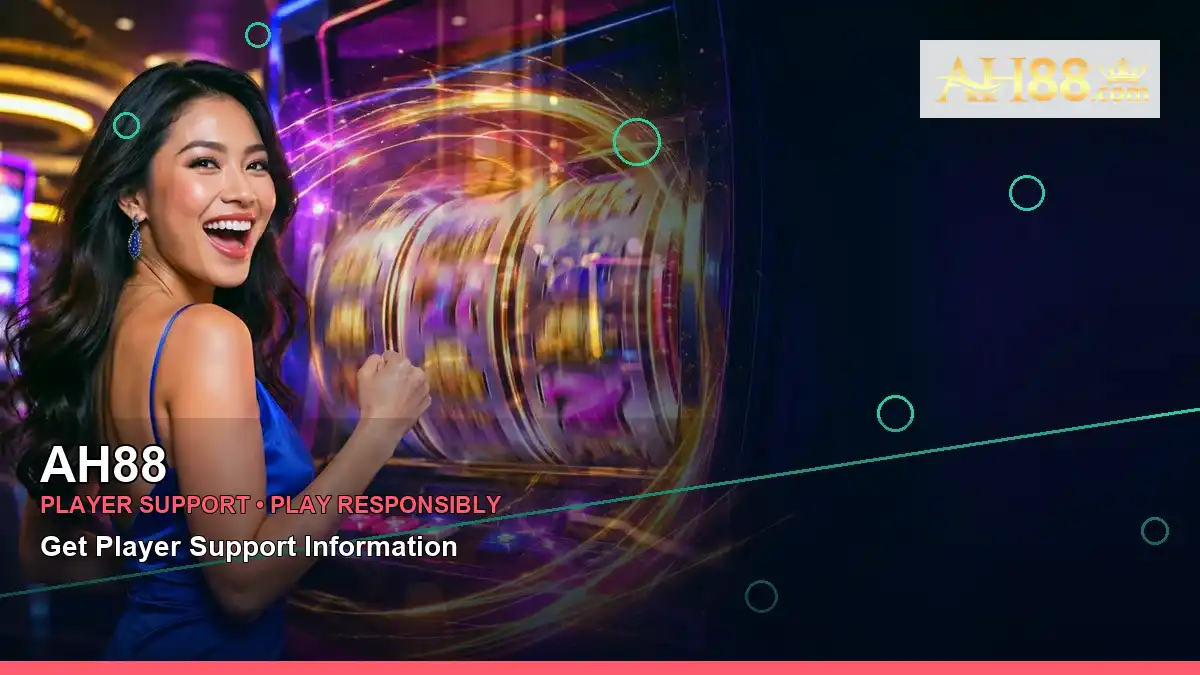 AH88 play phone mobile casino games featuring an adult Filipina casino host with a left-framed composition